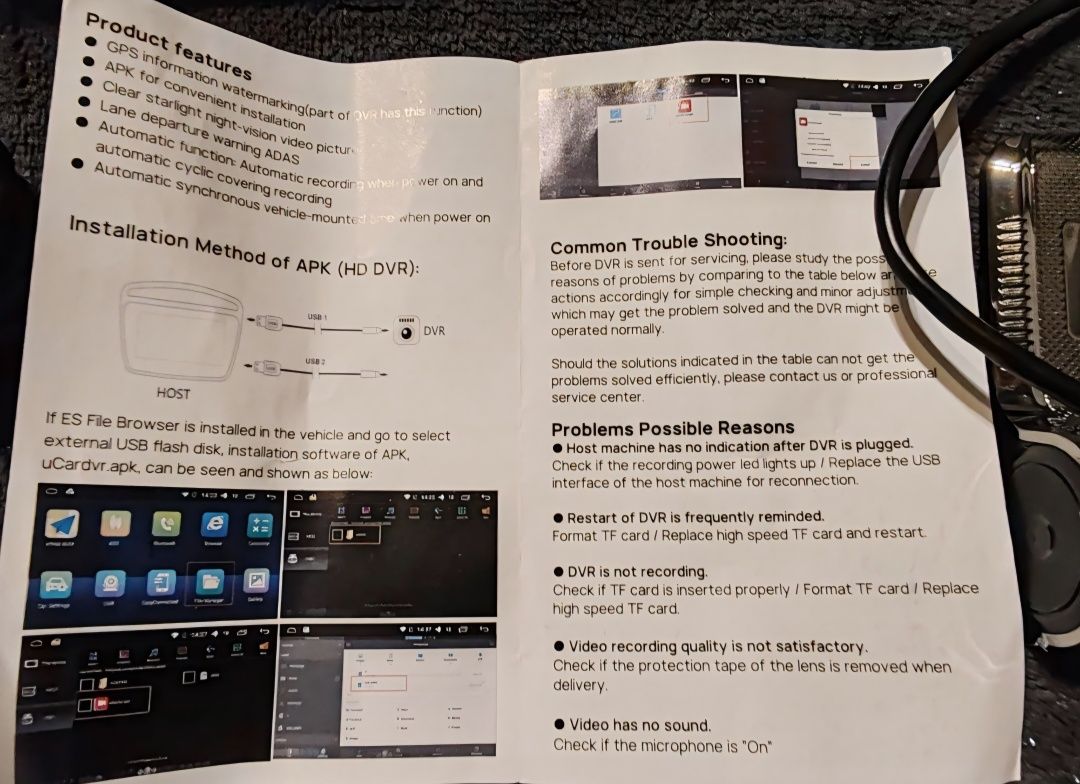 Rejestrator na USB do android auto.
