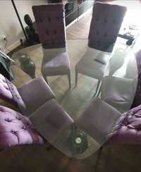 6 Cadeiras + tampo vidro circular