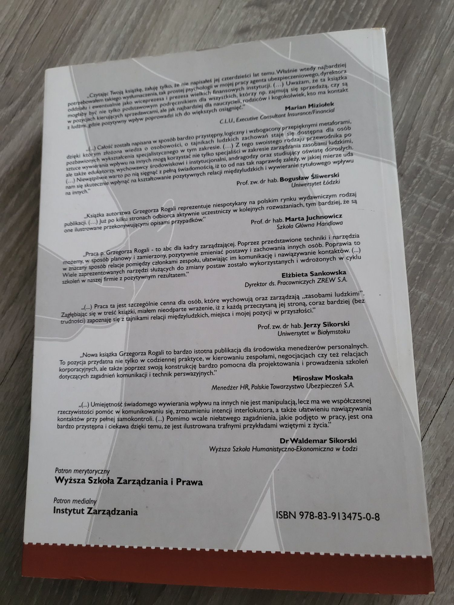 Książka o skutecznym wywieraniu wpływu Grzegorza rogala z 2007 roku