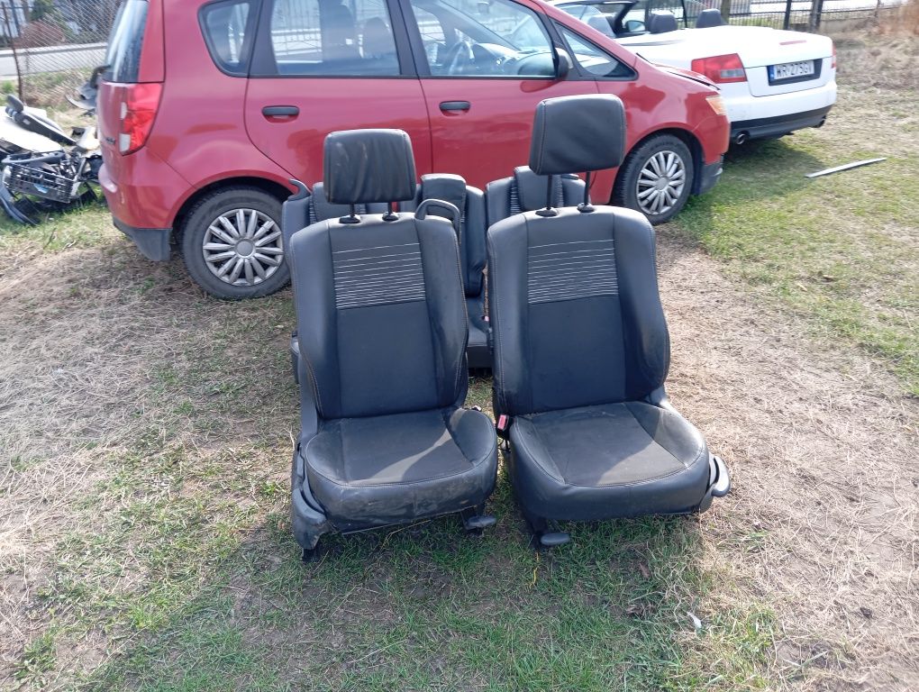 Fotel siedzenia Renault Scenic 2 II Półskóra Komplet Kierowcy Pasażer