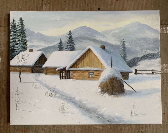 Картина «Зима в Карпатах»,виконую роботи на замовлення