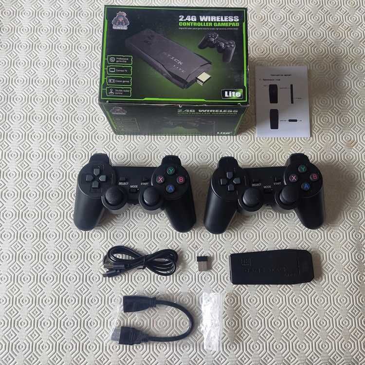 Consola de jogos retro de tv 2 comandos sem fio hdmi
