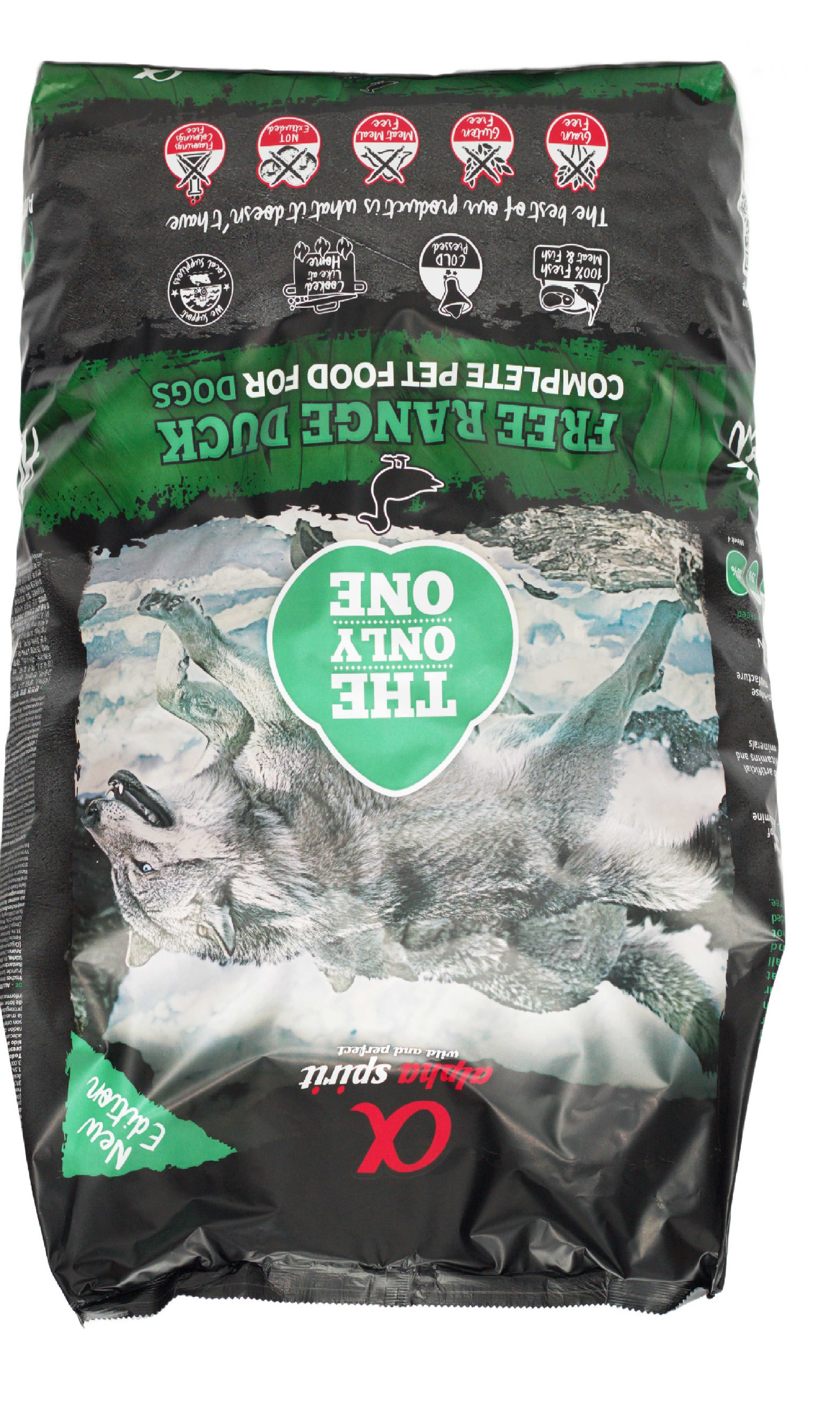 Alpha Spirit DUCK 12kg kaczka karma bez zbóż dla dorosłych psów