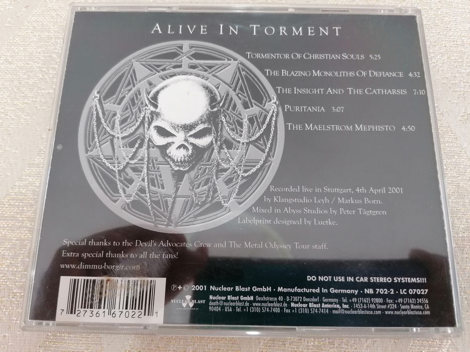 Dimmu Borgir - Alive In Torment (CD) Raridade