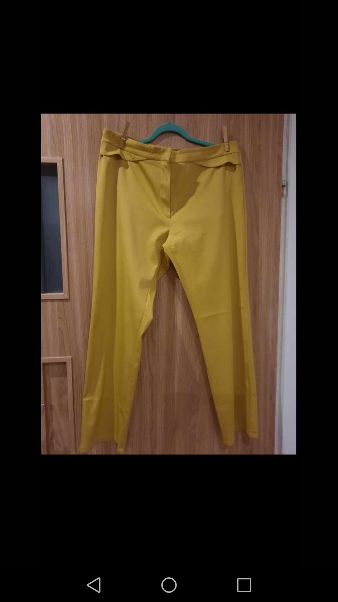 Spodnie damskie żółte