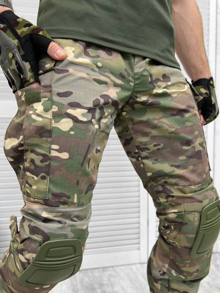 ‼️Mega Sale‼️ Тактические штаны Dark Multicam с наколенниками XXL