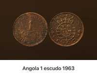 Moeda Angola 1 Escudo 1963