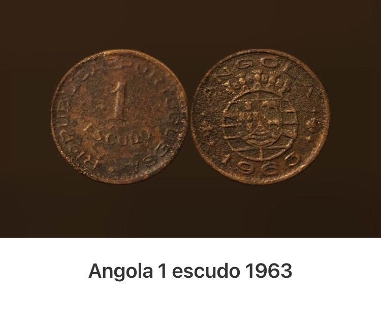 Moeda Angola 1 Escudo 1963