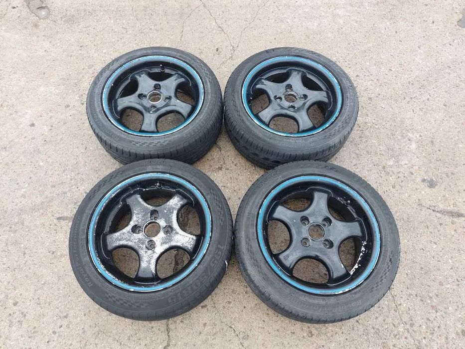 Koła Felgi Aluminiowe alusy z oponami 15 cali 4x100 VW Golf I