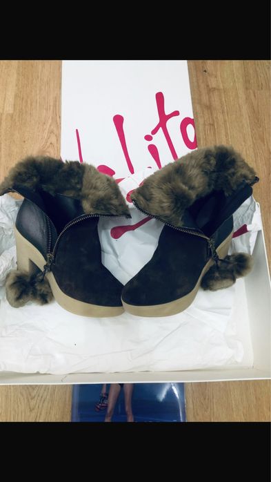 Bota de inverno em bom estado camel a castanha sao novas