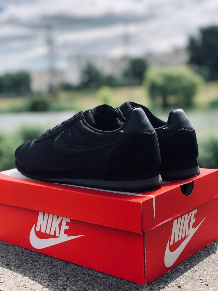 Nike Cortez Nylon Black кроссовки мужские черные Найк Кортез
