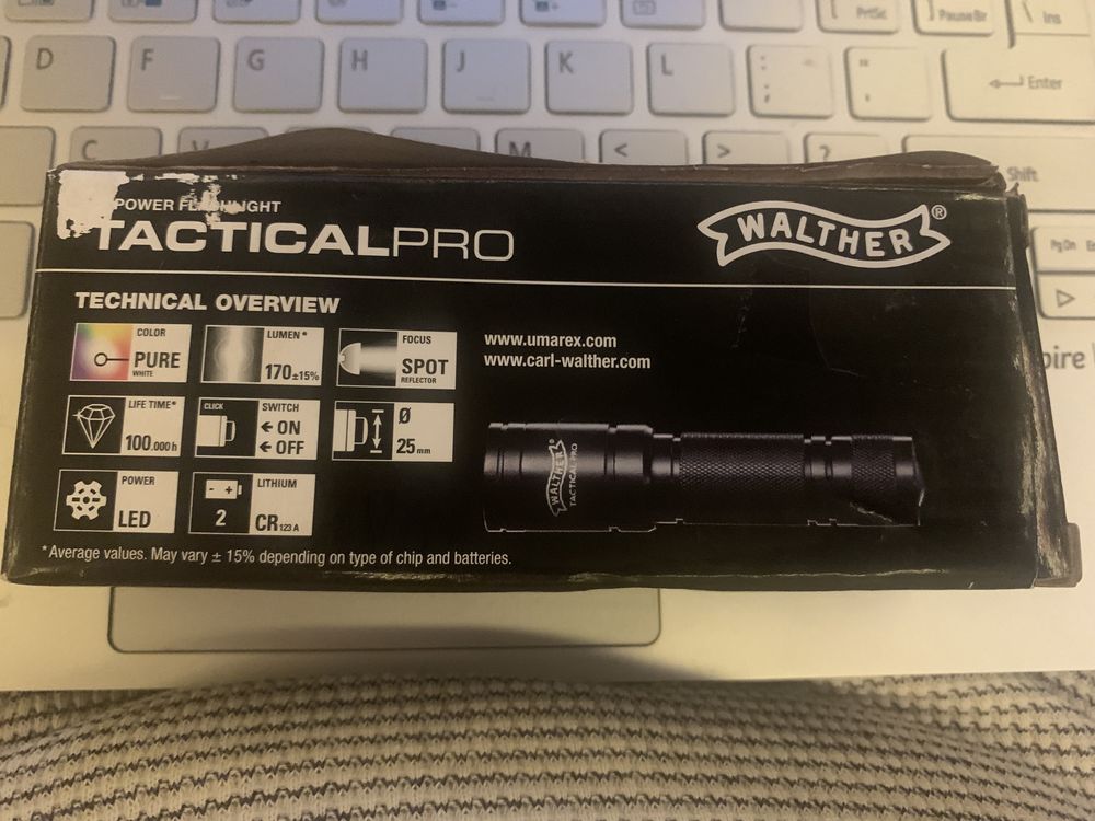 Walther Tactical Pro фонарик тактический 170 lumen Вальтер фонарь