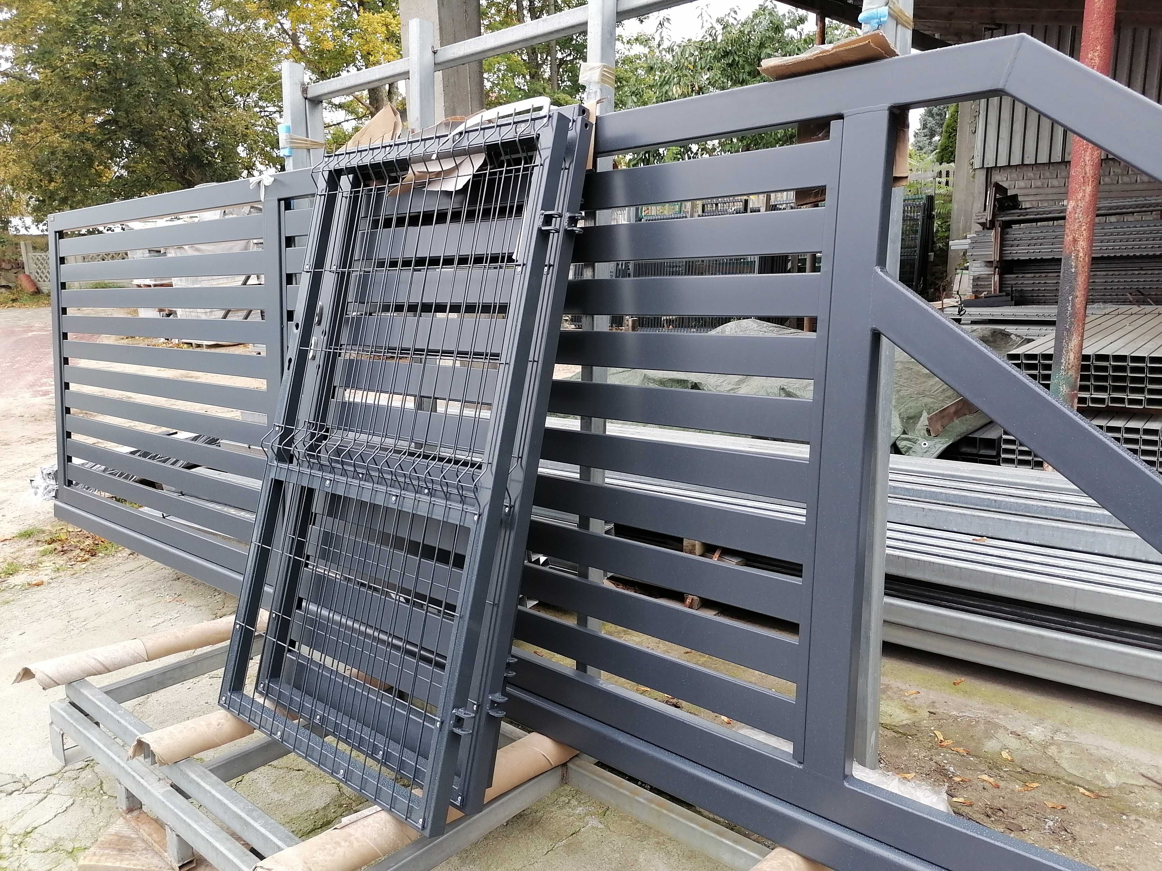Ogrodzenie 3D brama dwuskrzydłowa przesuwna furtka przęsło Palisada