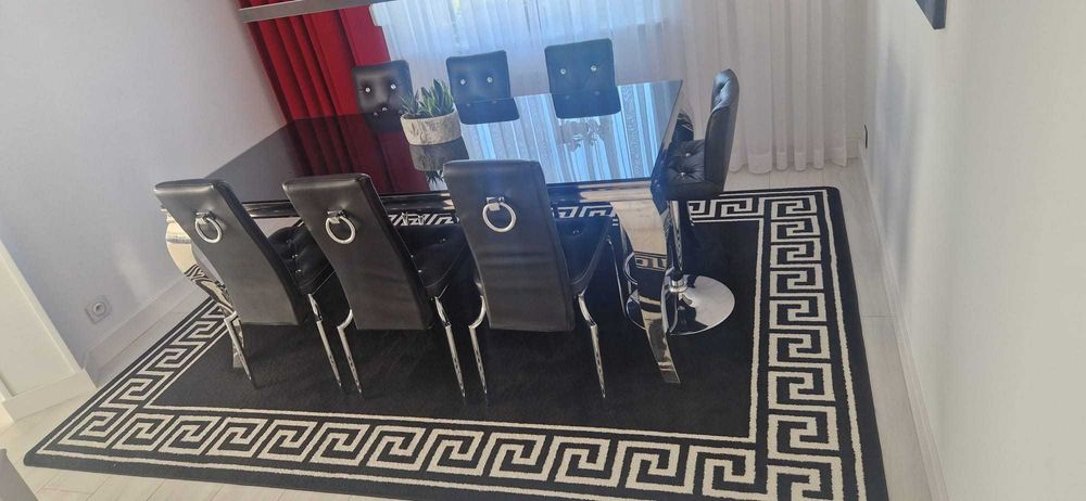 STÓŁ w stylu glamour + krzesła