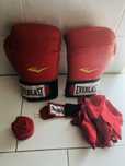 Luvas de boxe Everlast + ligaduras Lonsdale