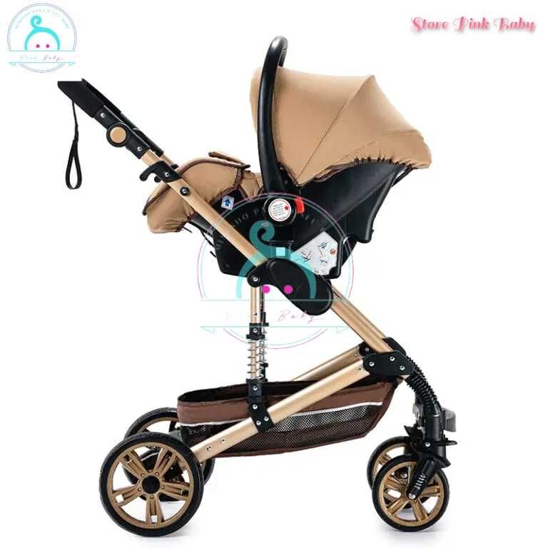 Carrinho de bebé 3 em 1 PinkBaby - Fabulous - Avelã