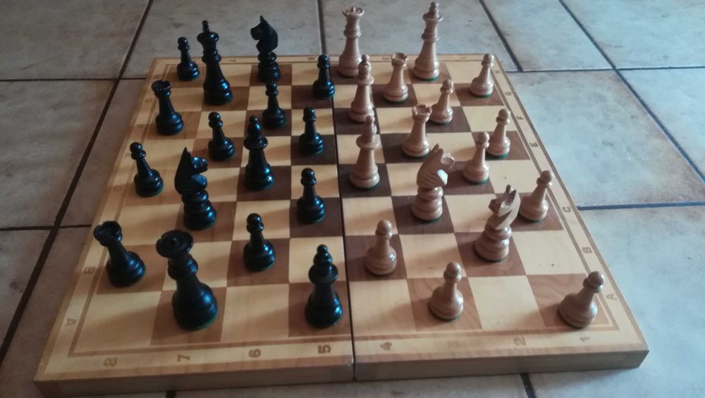 Szachy drewniane składane czasy PRL