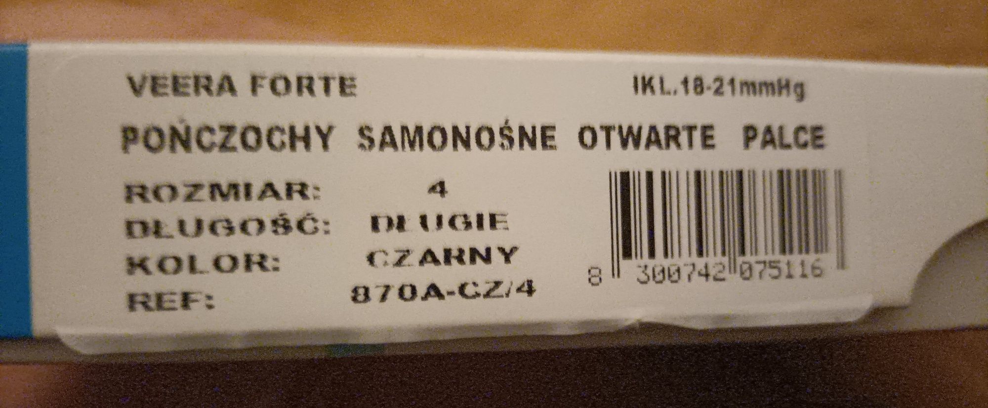 Veera Forte Soft - Pończochy uciskowe długie, otwarte palce, roz. 4
