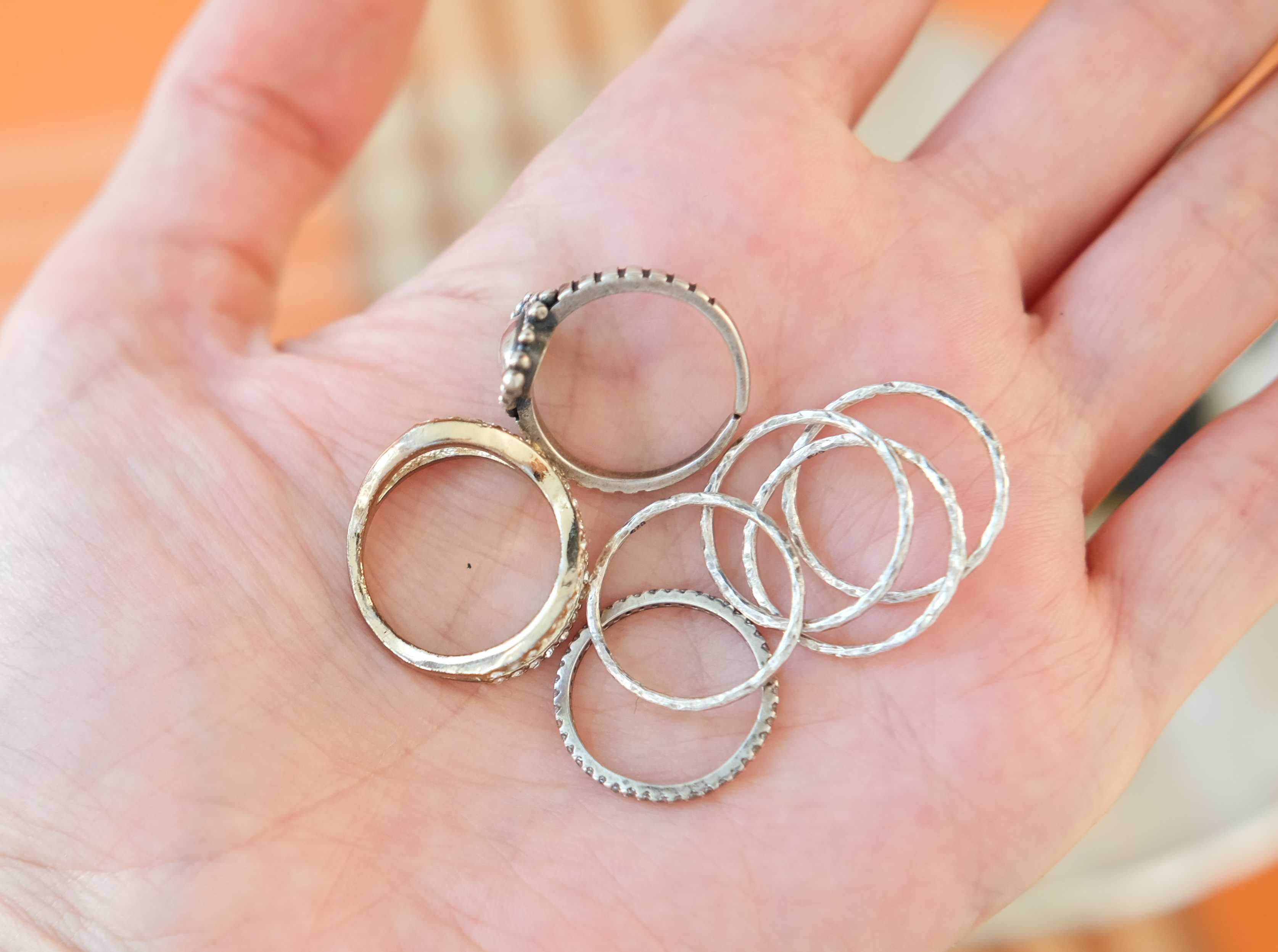 Необычные серебряные рельефные кольца, серебро 925 проба,16 мм диаметр