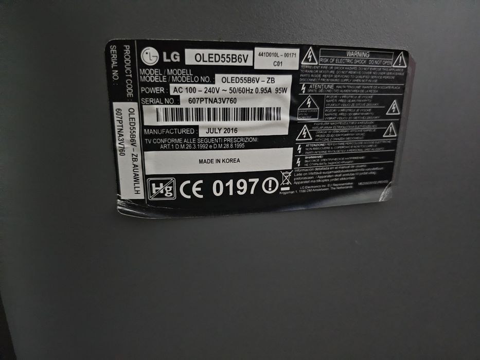 Телевізор LG 55 дюймів модель 55oledb6v
