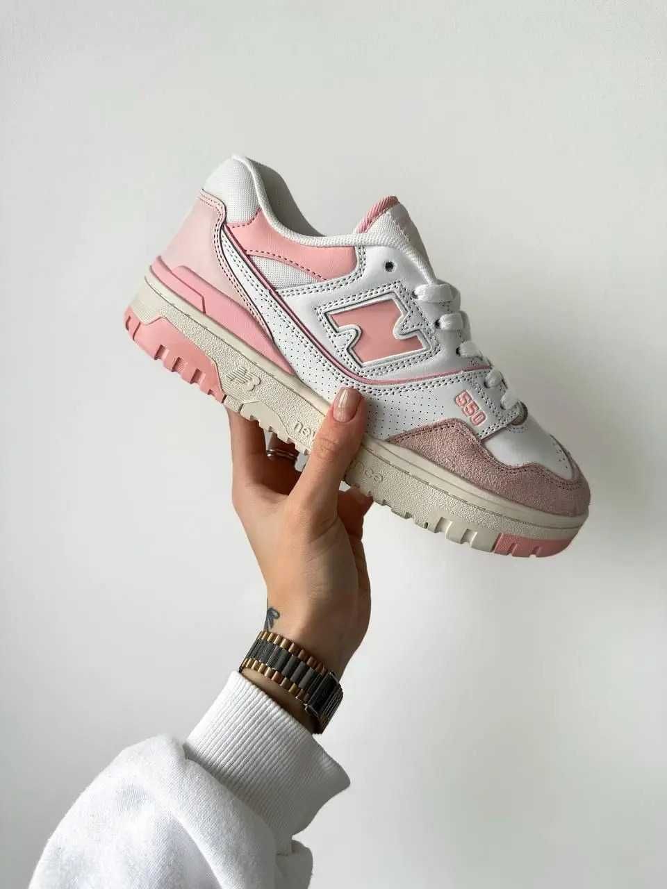 Кроссовки New Balance 550 Pink/Кроссівки Нью Беланс/Кеди NB 550