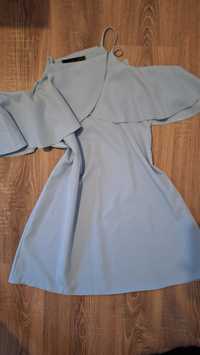 Sukienka halter hiszpanka błękitna ciążowa M l