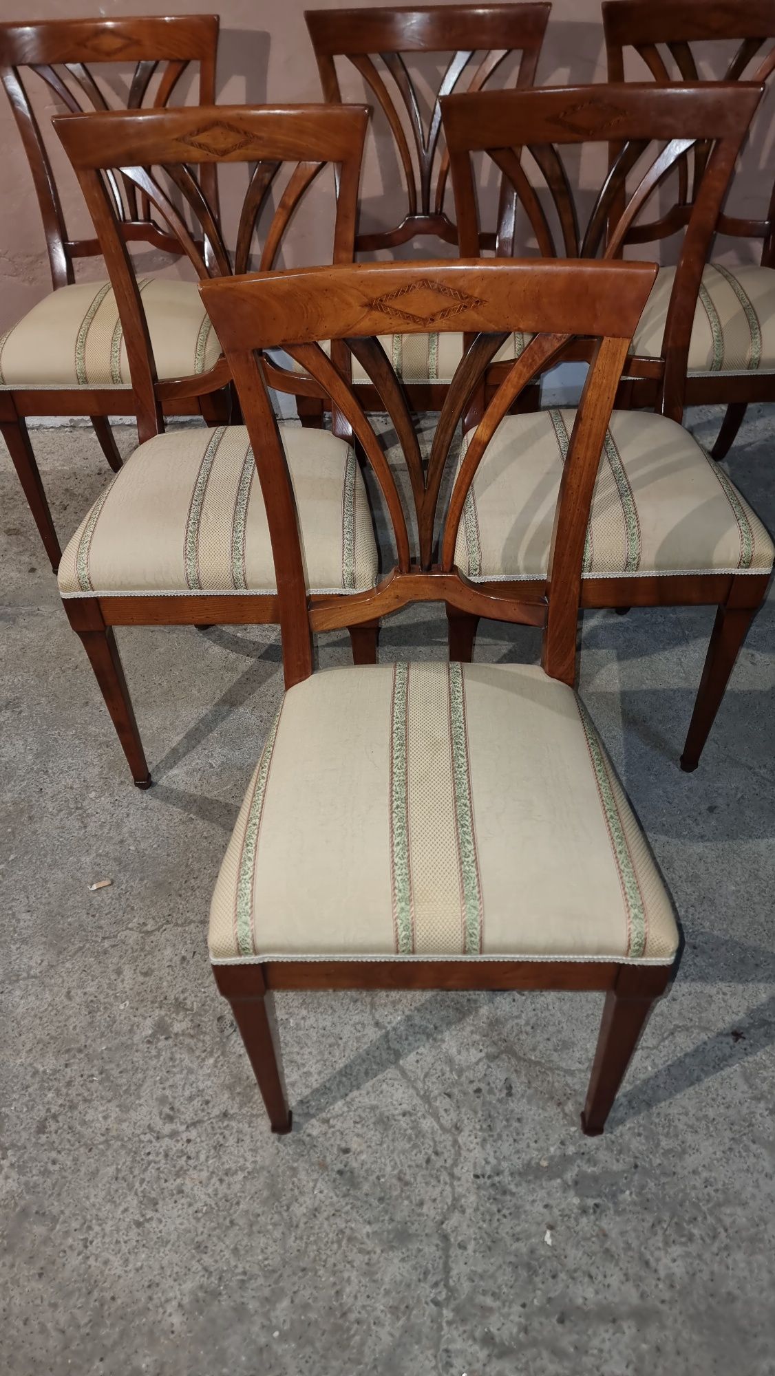 Antyczne Krzesła Biedermeier kpl 6szt
