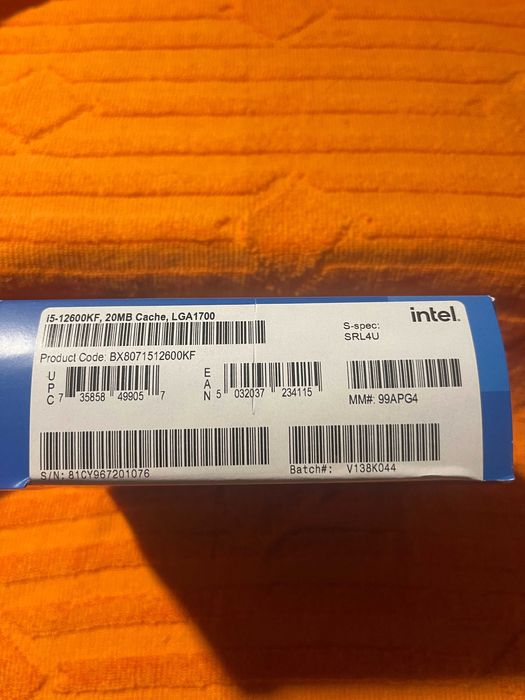 Intel CORE I5  12600KF 12gen