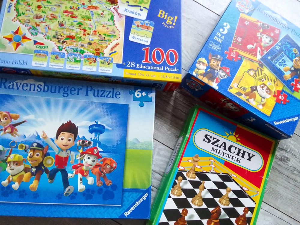 Puzzle + gry edujacyjne