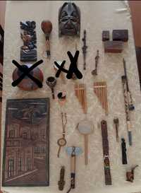 Artesanato (quadros, jarras, cachimbos, instrumentos, decoração)