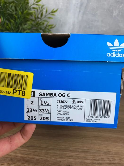Dziecięce buty Adidas Samba OG r. 33,5 - skórzane sneakersy retro