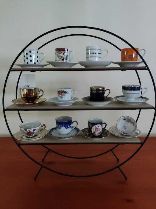 gadżet półka 3szt,filiżanka mokka szt.12 kolekcjoner. w met.kole,150zł