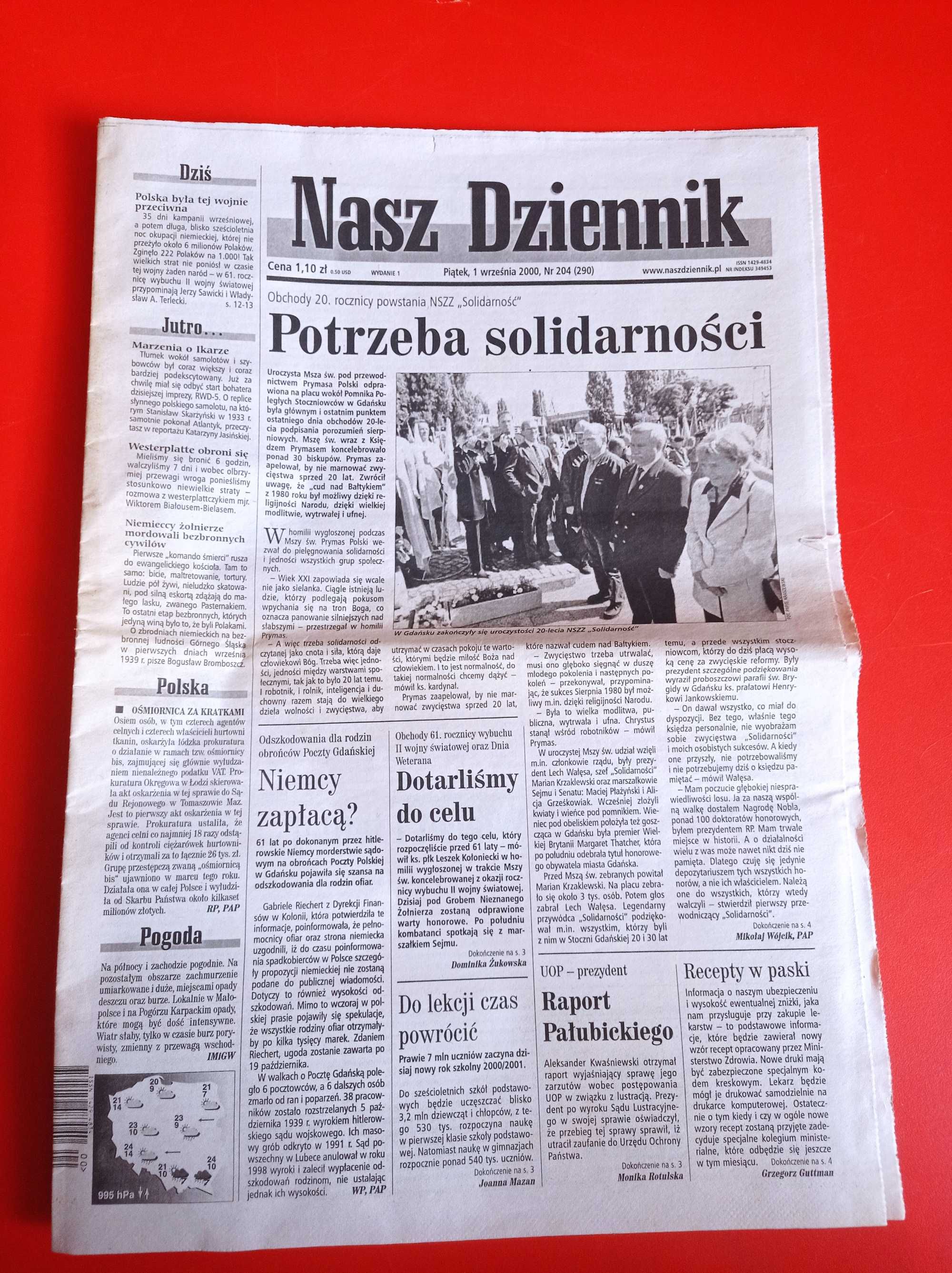 Nasz Dziennik, nr 204/2000, 1 września 2000