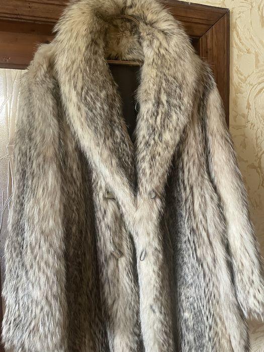 Мужской полушубок из меха американского енота