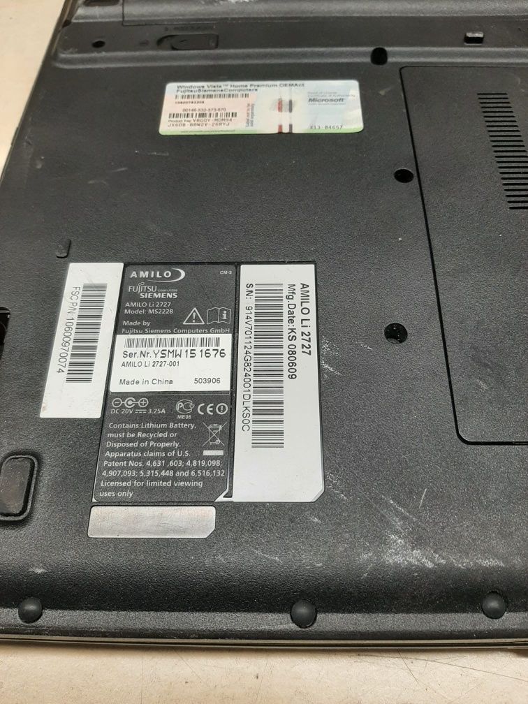 Laptop Fujitsu  Siemens amilo li2727
