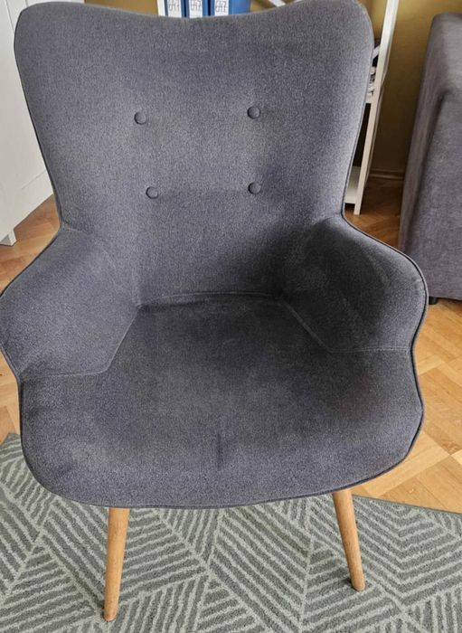 Fotel uszak ,ciemnoszary z oferty JYSK - stan bardzo dobry