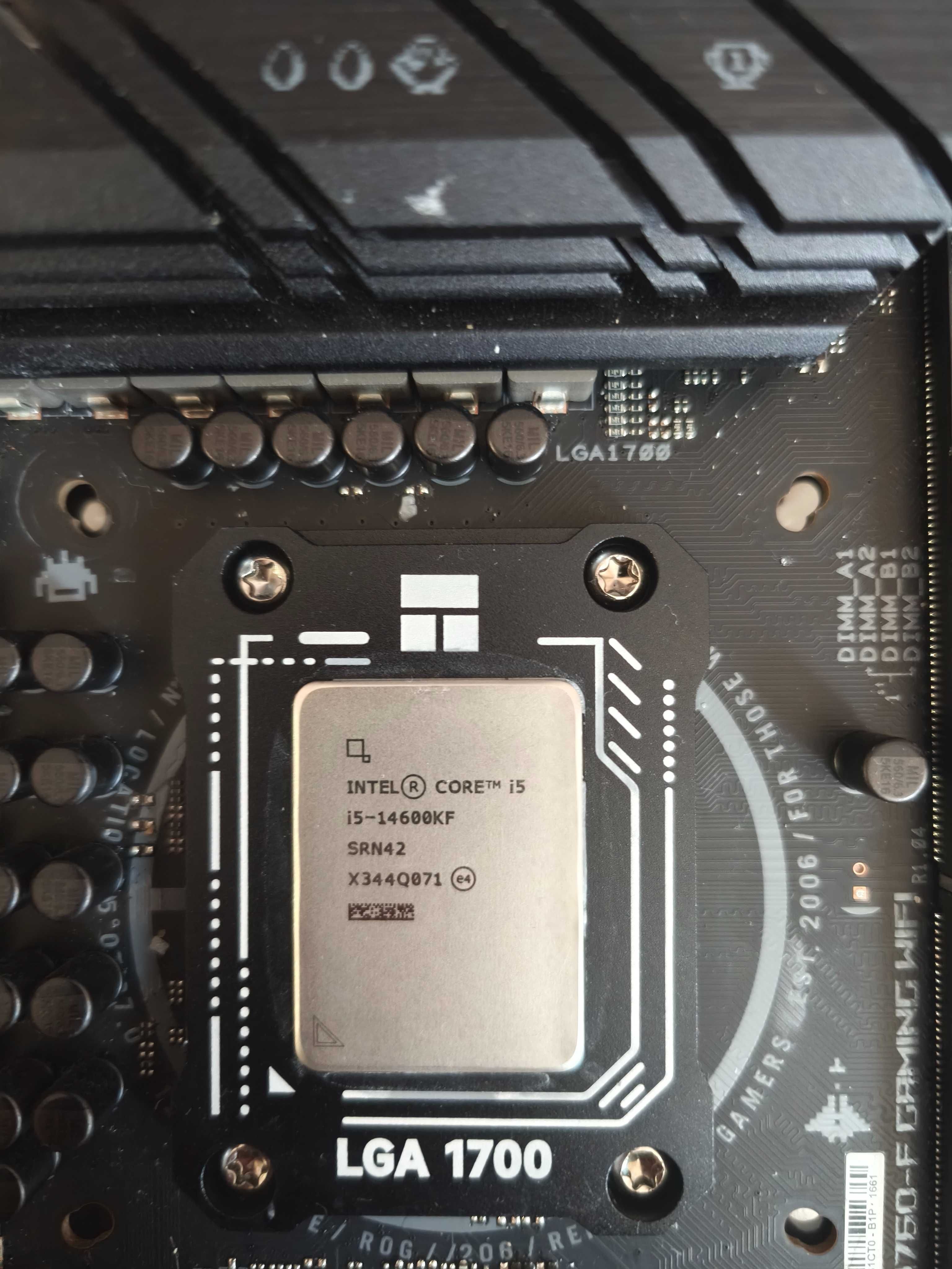 Комплект Asus Rog Strix B760-F + Intel Core i5-14600KF. Socket 1700