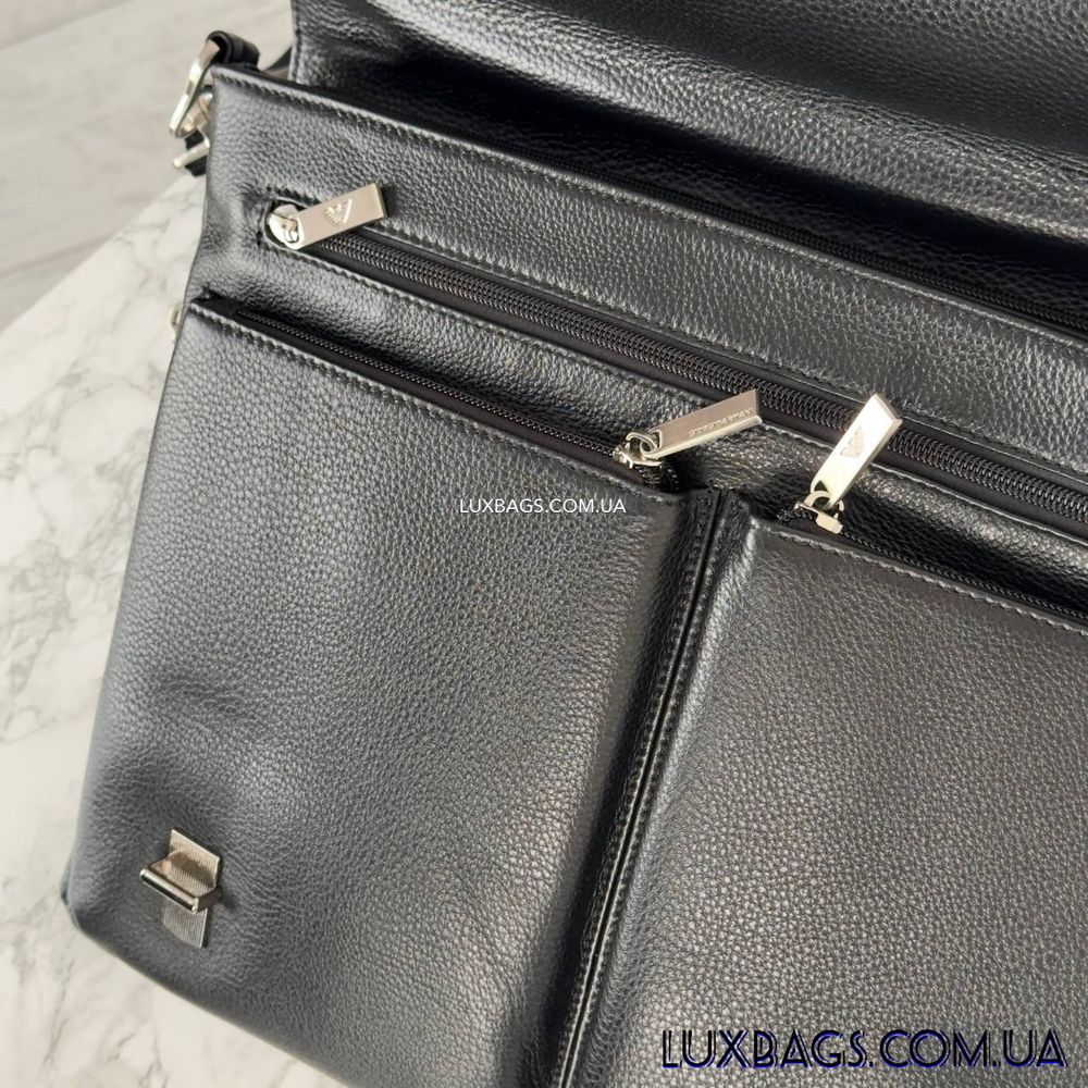 Мужской кожаная портфель Армани чоловічий шкіряний Armani