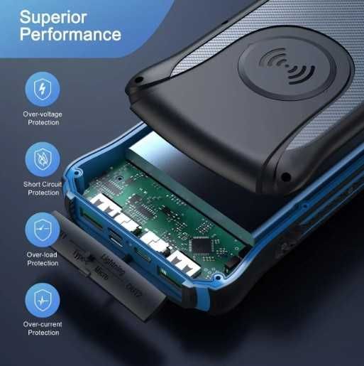 Павер банк S18 Ver Wireless Charging 30000mAh
