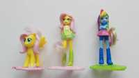 MLP kucyk pony figurki Fluttershy Rainbow Dash Equestria Girl z Kinder