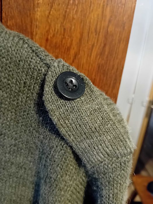 piękny męski sweter f&f rozmiar l kolor khaki z wełną ciepły jak nowy