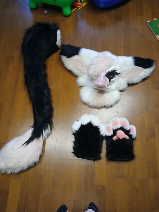 Dino mask dino maska mini partial kemono cosplay furry fursuit head co