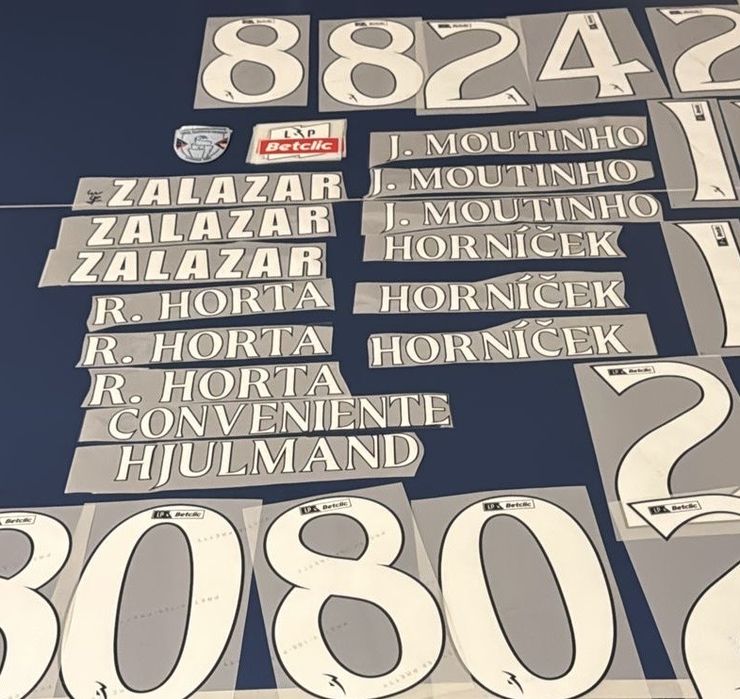 Namesets letterings betclic benfica porto sporting