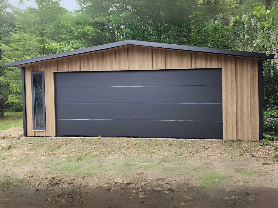 Garaż blaszany dwustanowiskowy blacha NA RĄBEK garaz bez pozwolenia