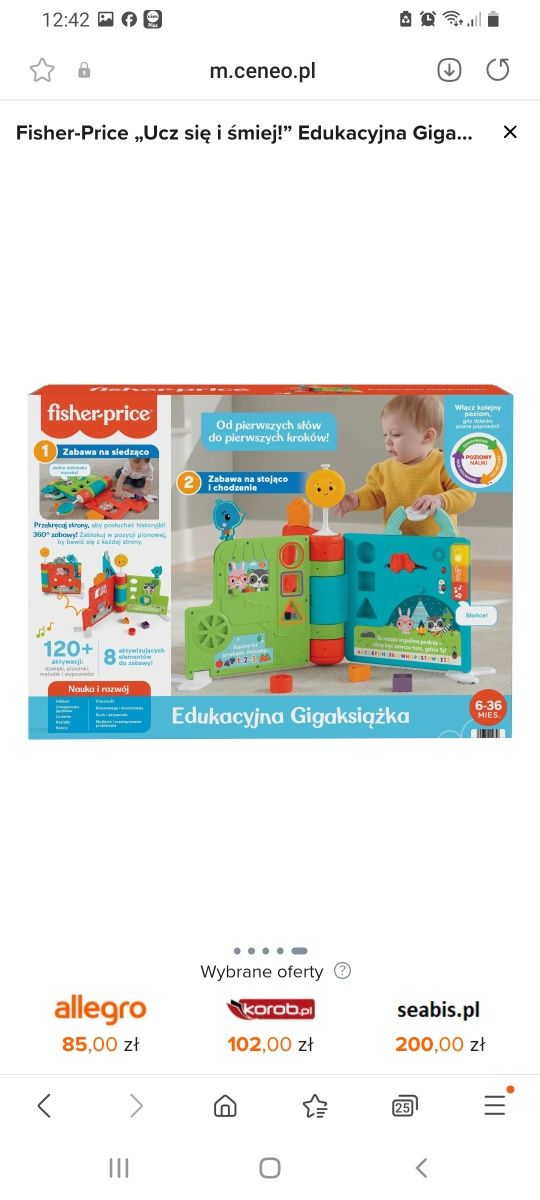 Giga książka edukacyjna Fisher price