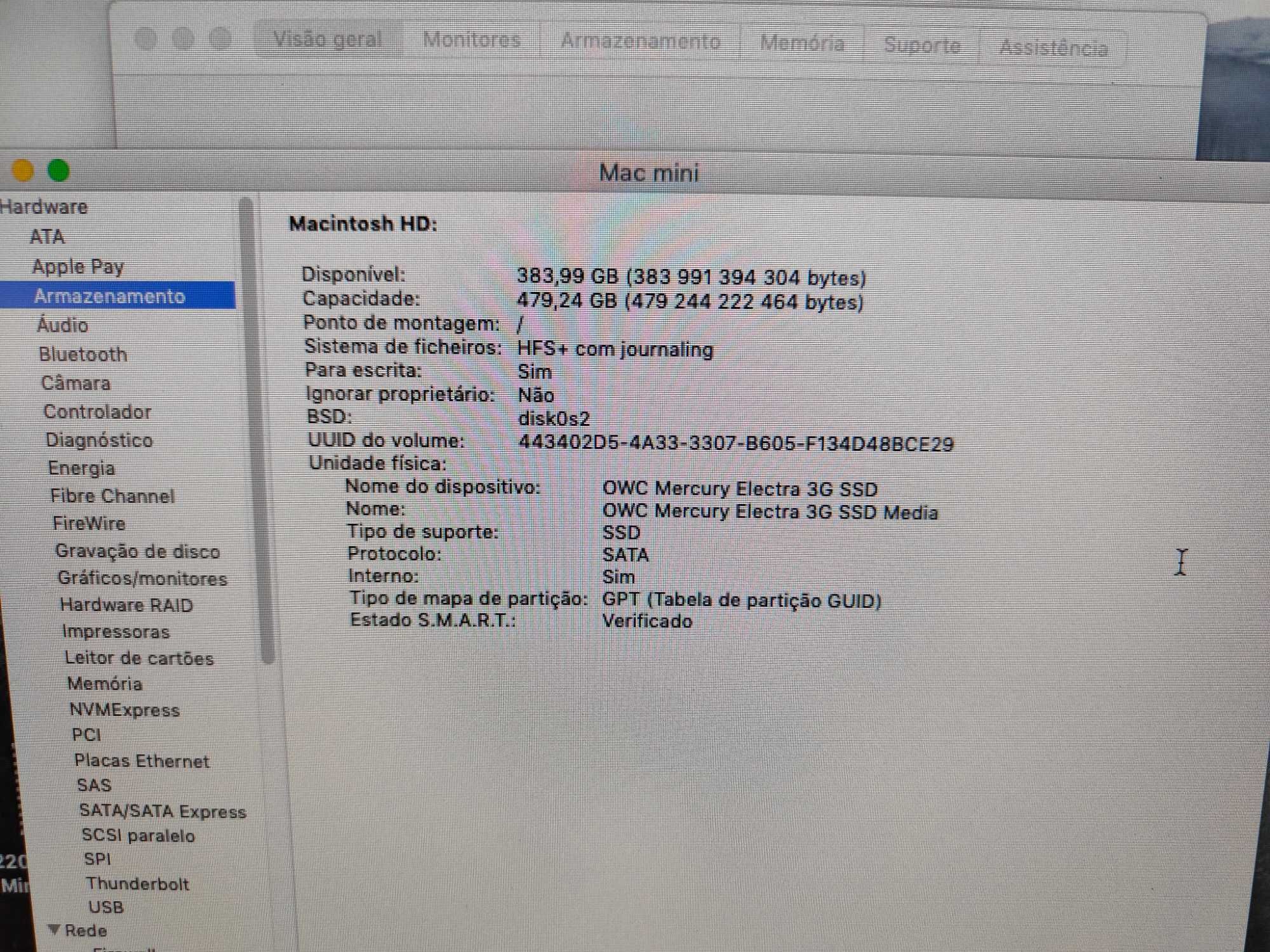 APPLE Mac Mini com SSD 500GB E 8G RAM SALDO