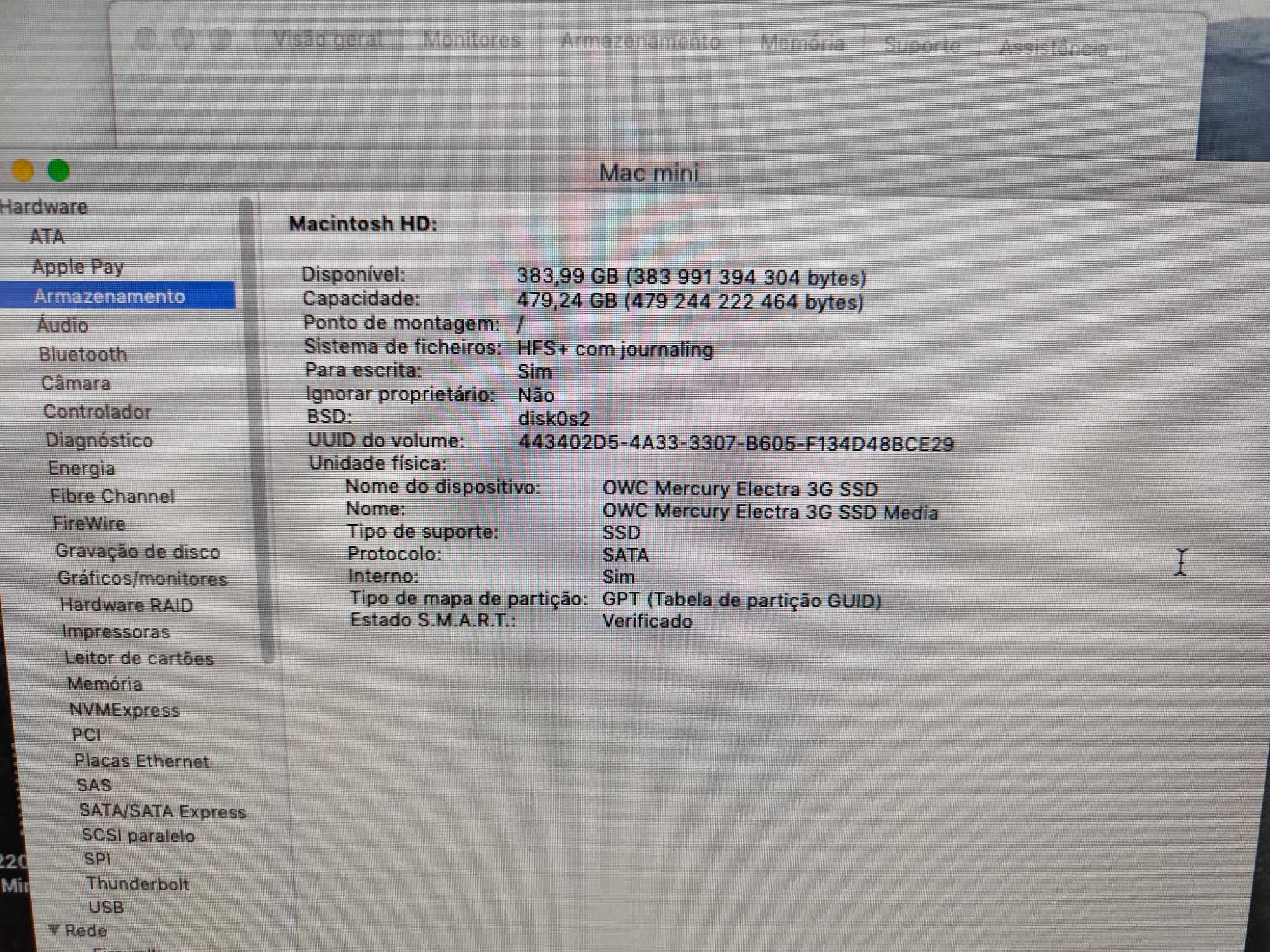 APPLE Mac Mini com SSD 500GB E 8G RAM SALDO