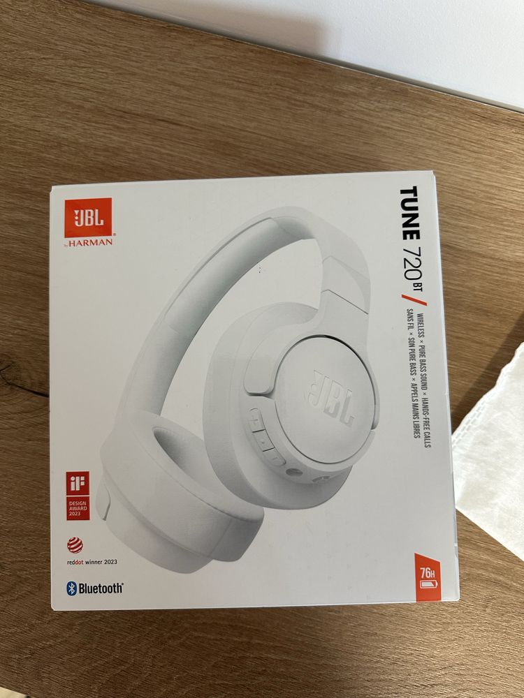 Słuchawki nauszne JBL Tune 720BT Biały