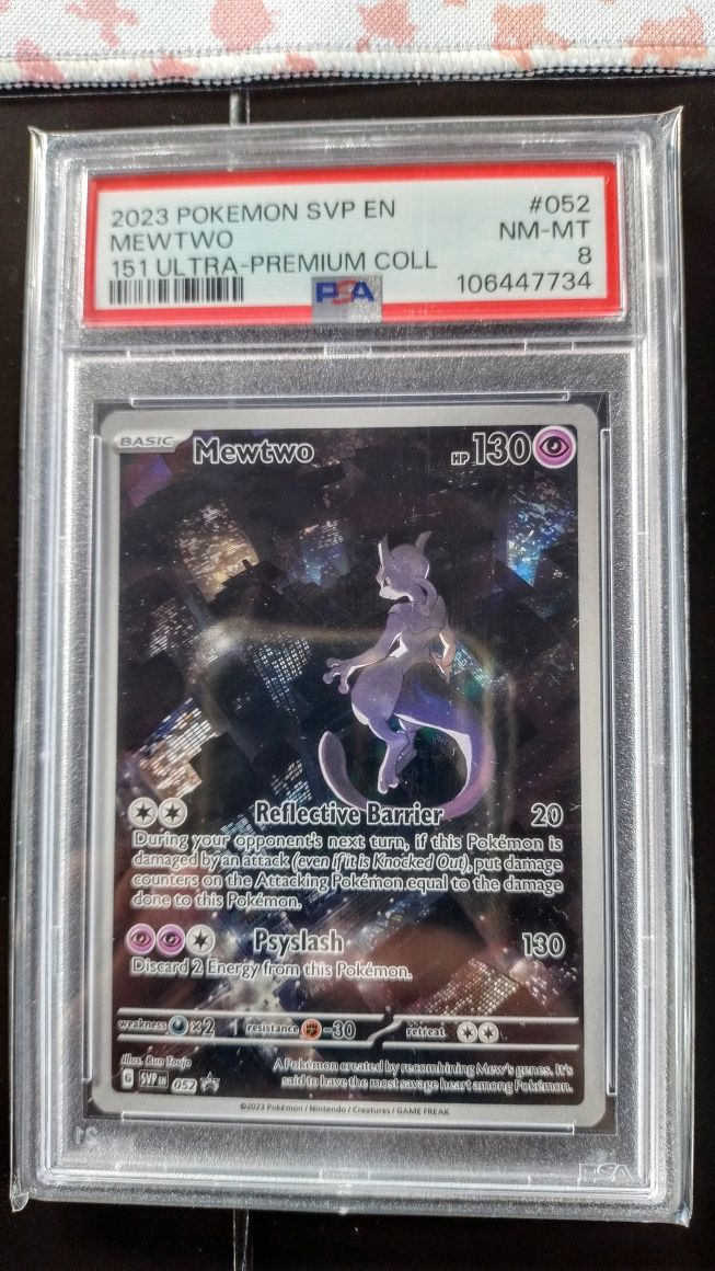 Karta pokemon Mewtwo #52 PSA 8 Black Star Promo