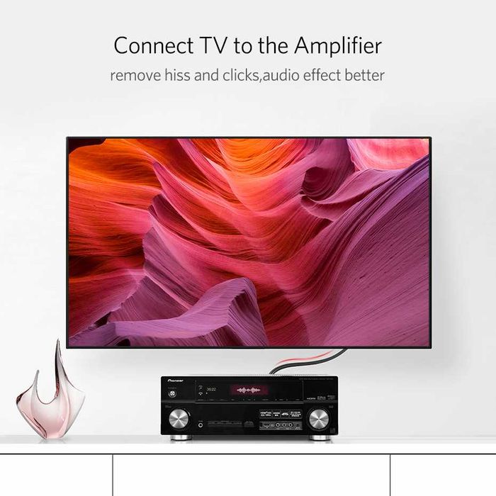 Кабель RCA Hi-Fi аудио провод для саундбара колонки UGREEN 2 / 3 метра